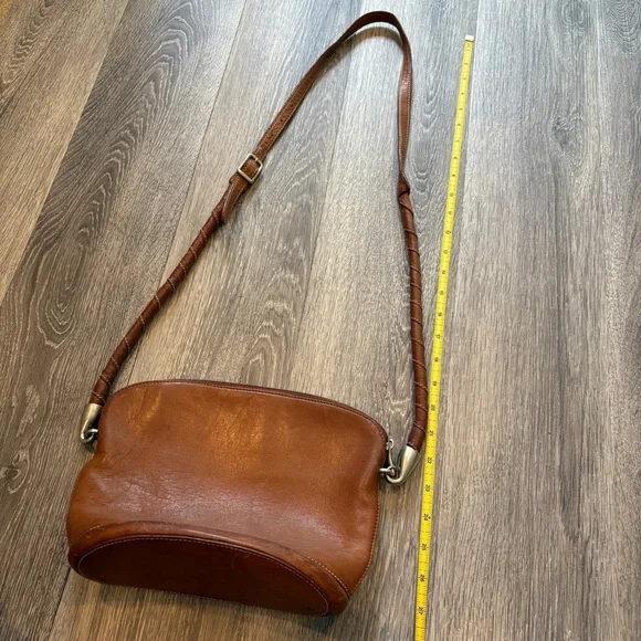 Denver Buffalo Company Brown Leather Crossbody Bag Purse - Picture 5 of 7